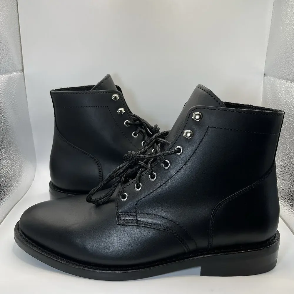 Thursday President Boots Men's 11 Wide Black Matte Rugged Resilient Leather NWOB